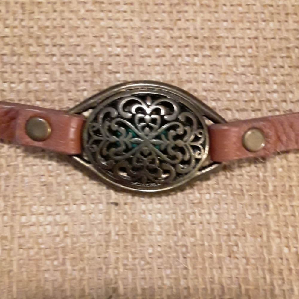 Premier Designs Leather Wrap Adjustable Bracelet - image 3